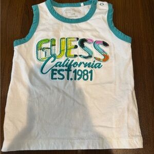 6/$20 Guess baby White Tank Top  with guess logo